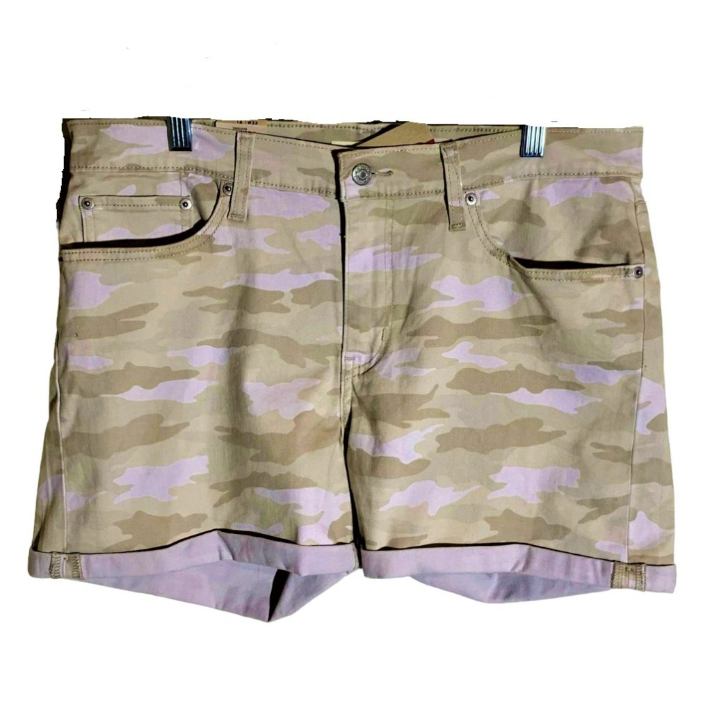 Levis Camo Shorts New With Tickets Size 16